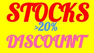 STOCKS GREATER THAN 20  % DISCOUNT: STOCK MARKET MARSHALL