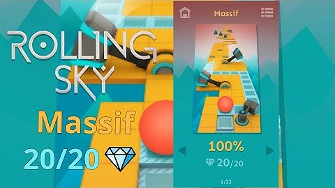 Rolling Sky - Level 1 - Massif - 100% Complete, All Gems ! ( Android )