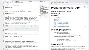 Complete preparation work for the Practical Genomics workshop