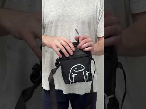 Барсетка через плече \ барсетка месенджер "Позитивний Мемчик" чорна з прикольним принтом, видео 1