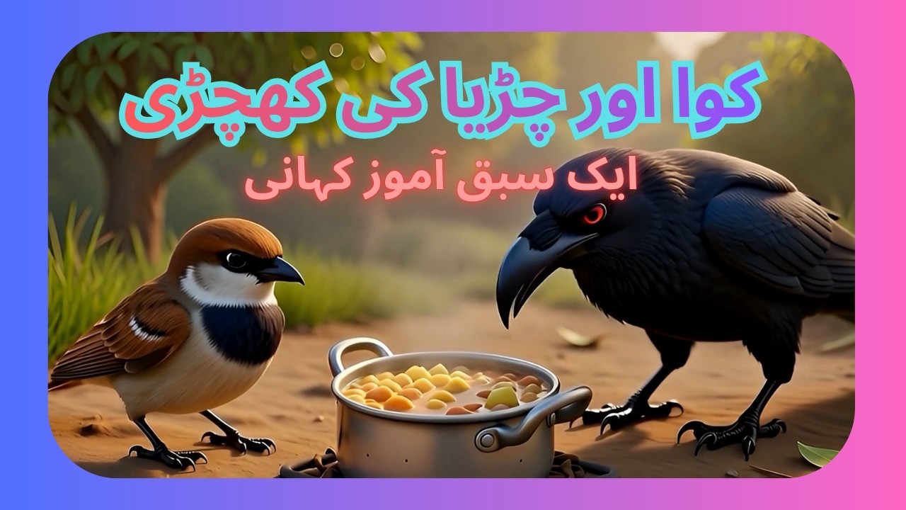 Sparrow & Crow Poridge-Moral Storyچڑیا اور کوا کی کھچڑی۔ ایک شبق آموز کہانی