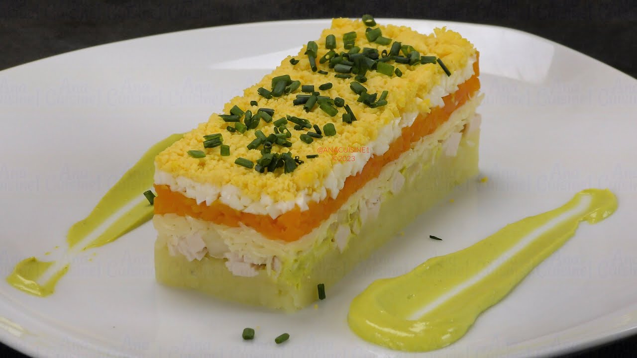 Salade de pommes de terre au blanc de poulet et fromage