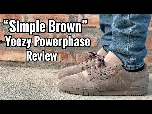 adidas Yeezy Powerphase “Simple Brown” Review & On Feet - YouTube