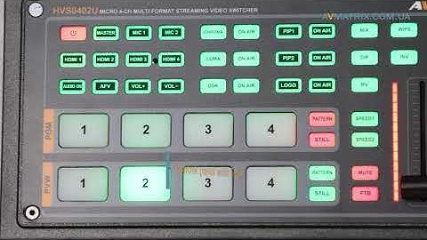 AVMATRIX HVS0402U HDMI live streaming switcher, 4 inputs, 3 independent outputs, USB Type-C