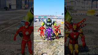 SPIDE-RMAN VS BLACK PANTHER SUPERHEROS BATTLE #shorts #gta #hulk