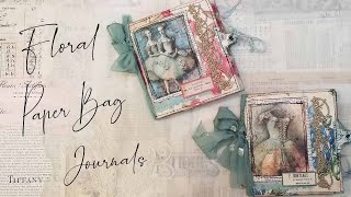 Floral Paper Bag Journals Flip-through