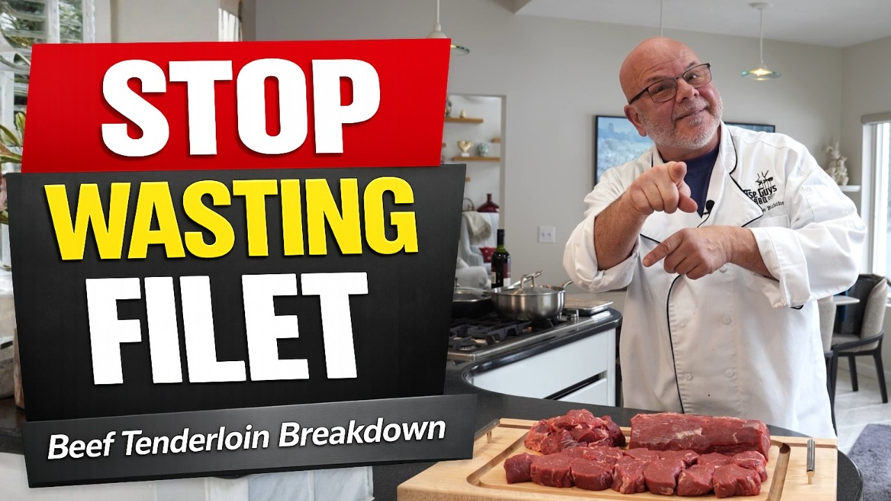 Как разделать целую говяжью вырезку (как получить максимально ровный кусок филе-миньон)