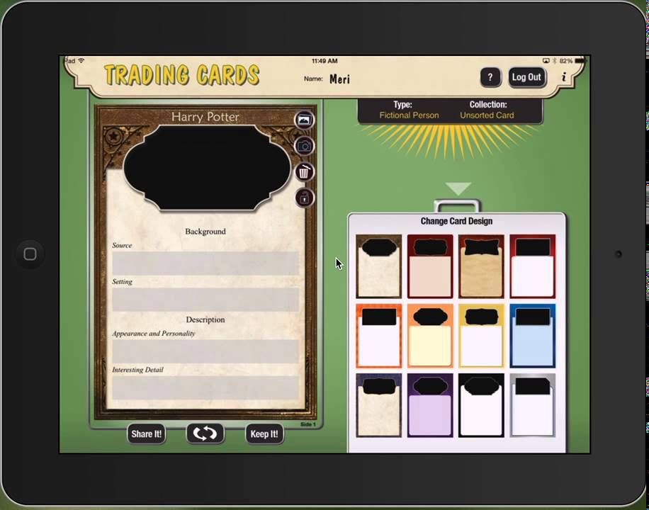 trading card design app