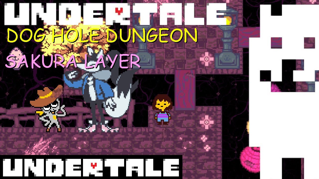 Undertale Dog Hole Dungeon - 15 Minutes Of Sakura Layer Gameplay
