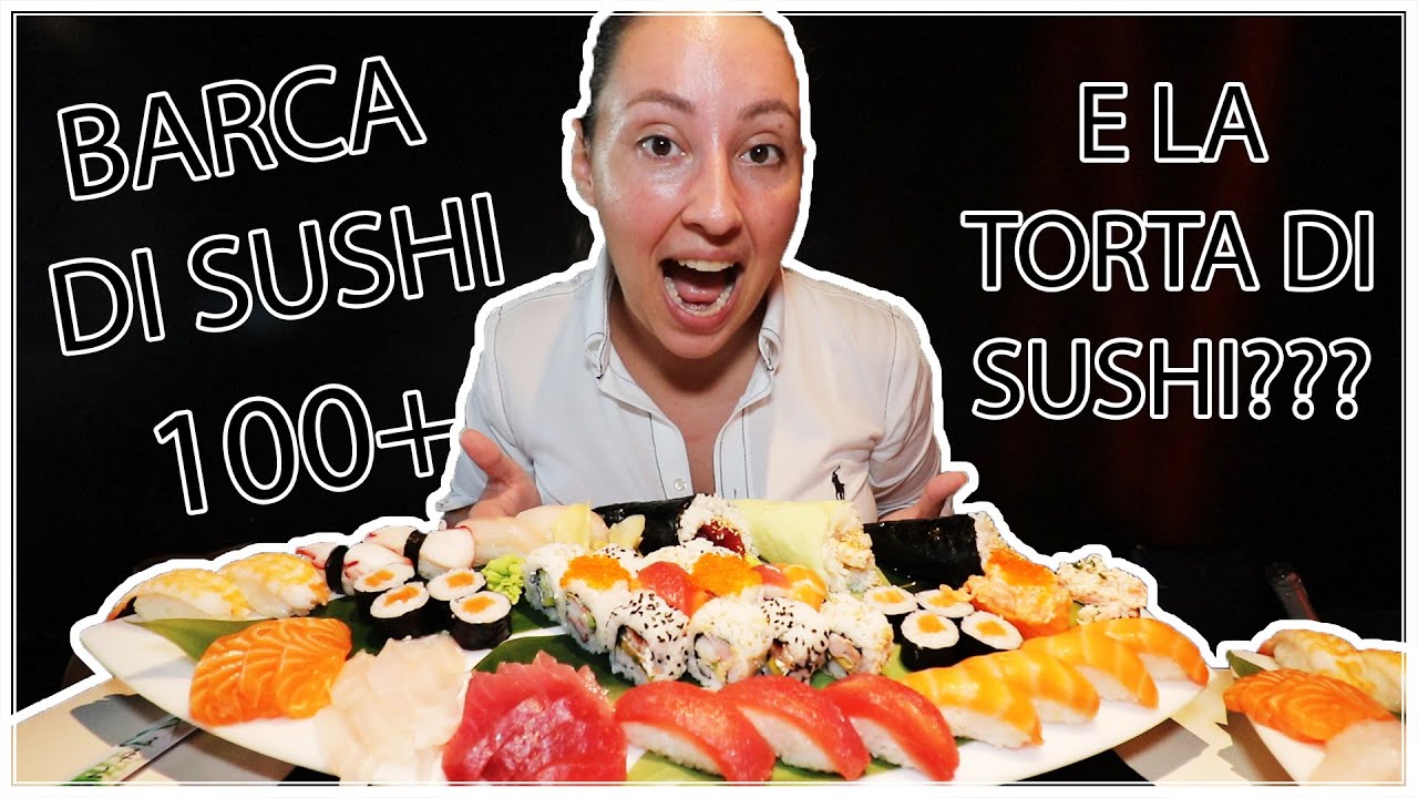 BARCA DI SUSHI DA 100 PEZZI MUKBANG EATING SHOW ITA #68 - Che fine ha fatto LA TORTA DI SUSHI?!?!