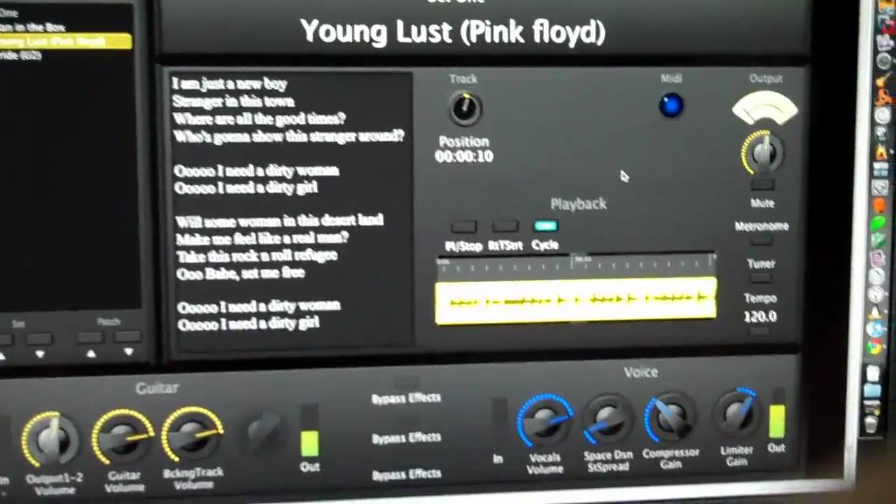 MainStage 2 Setup For Guitar and Vocals With Backing Track