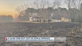 Apple Springs Volunteer Fire Department Battles 4acre Grass Fire