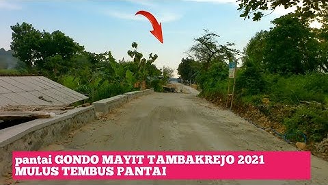 Inilah Jalan Baru ke pantai GONDO MAYIT TAMBAKREJO BLITAR yang  sudah tembus pinggir pantai