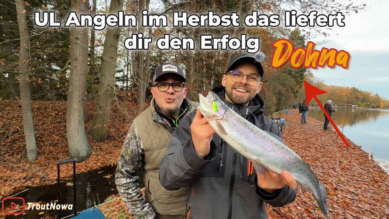 Forellenangeln im Herbst Eskaliert wieder Total -  Angelteich Rutenmühle - UL Angeln - Spoonfishing