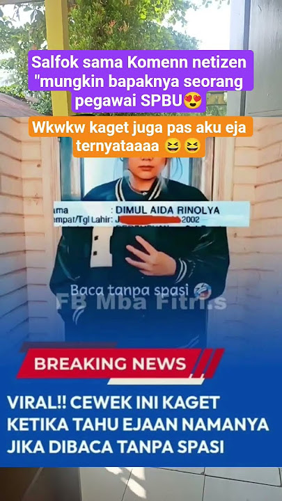 ViRALLL😱😱 Cewek ini kaget pas tau namanya di Ejah tanpa spasi🤭🤭🤭