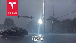 TESLA CAUGHT LIGHTNING STRIKE | TESLACAM STORIES 81