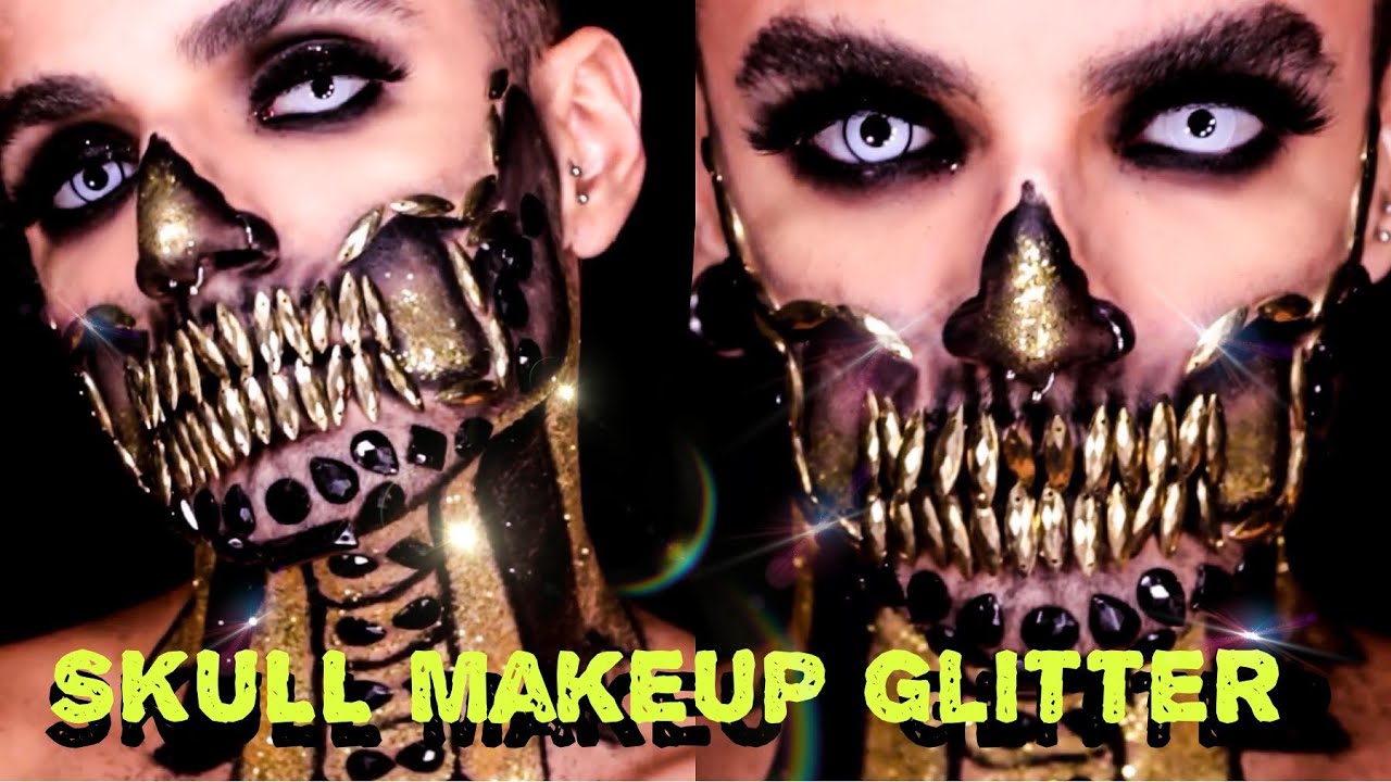 GOLDEN SKULL MAKEUP💀✨|Victor Nogueira