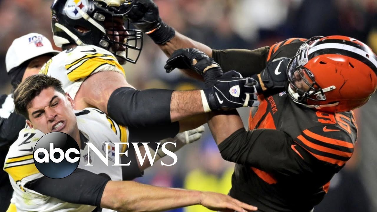 ⁣New details on the brawl between NFL players Myles Garrett and Mason Rudolph | ABC News