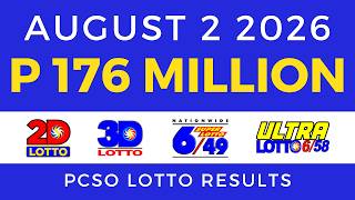 Lotto Result Today 9PM August 2 2026 PCSO