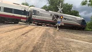 Eastbound Amtrak train at Dancer Road