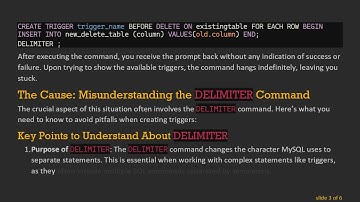 Troubleshooting MySQL Trigger Issues: Why Your Trigger Creation Might Fail Without Errors