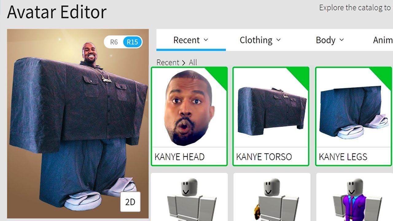 Making Kanye West A Roblox Account Youtube - kanye west roblox outfit