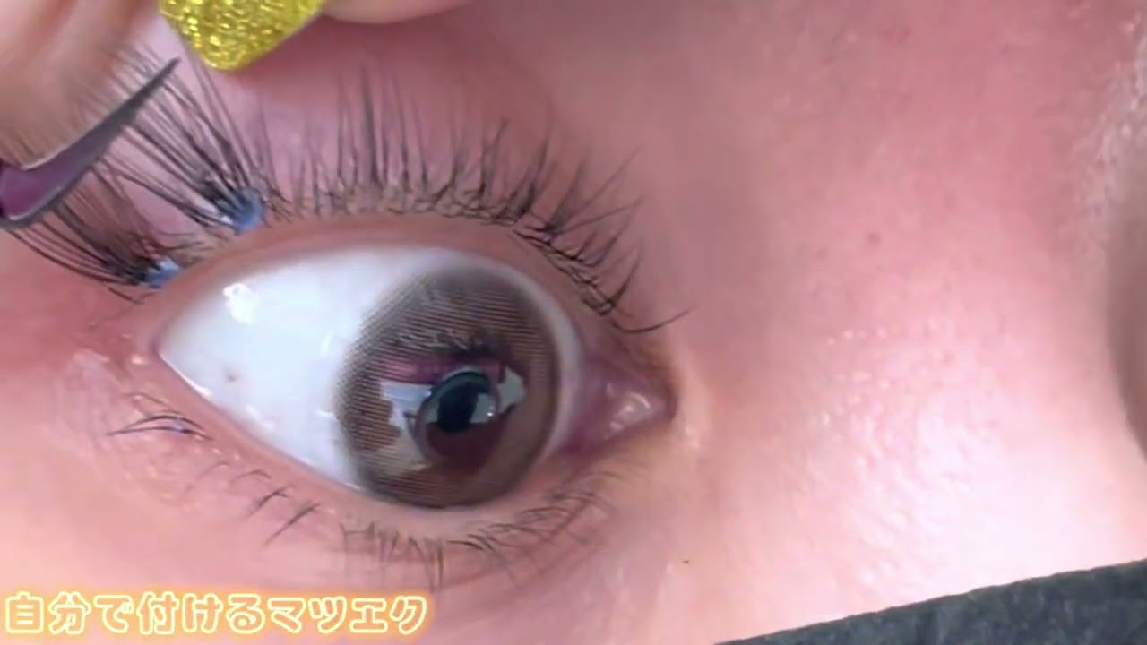 【大流行✨部分まつげ】付け方公開
