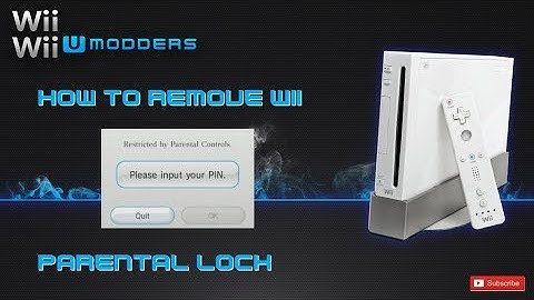 How To Remove Wii Parental Lock/Pin