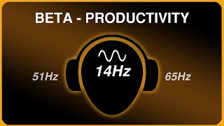 Productivity: Pure Binaural Beats - Beta - 14Hz@58Hz - Long version