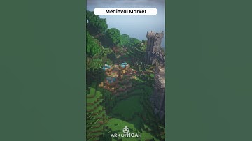 Minecraft Medieval Market | Timelapse #shorts