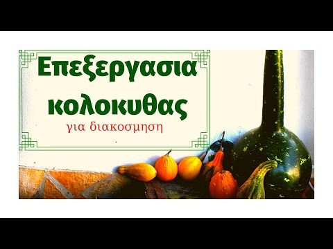 Επεξεργασία διακοσμητικης κολοκύθας