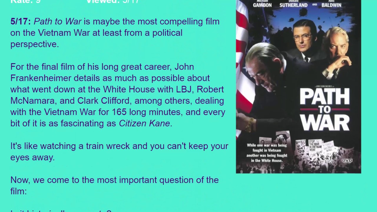 Movie Review Path To War 2002 Hd Youtube