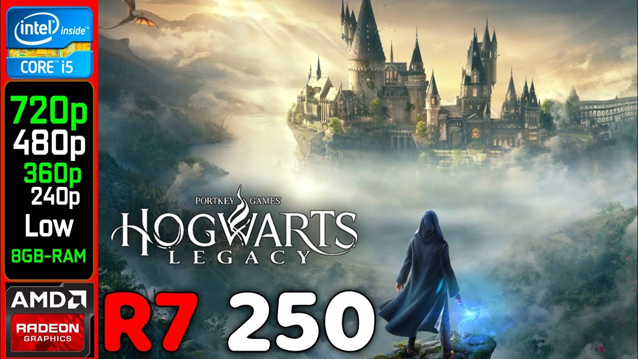 Hogwarts Legacy & Crash Team & パワプロ Hogwarts Legacy | AMD R7 250 2GB + i5 2500K In 2023! | 720p, Low