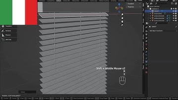 🇮🇹 Blender 3.x - Il Constraint Copy Rotation; esempio: tende alla veneziana + asset gratuito