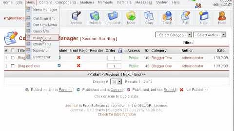 Joomla: Adding a blog to your Joomla site. From MyJoomlaCast.com