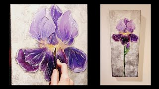 Palette Knife: How To Paint An Iris With A Venetian Plaster Background