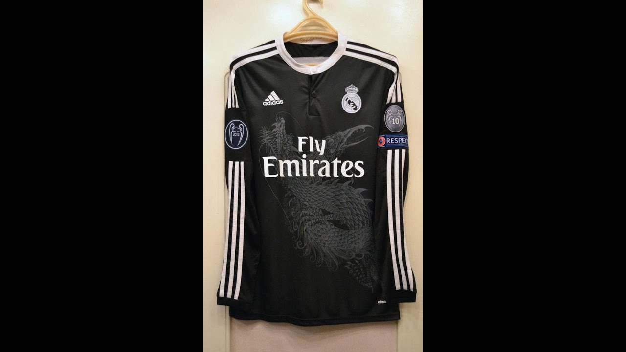 Real Madrid third kit. Long sleeve with champions league badge. - YouTube