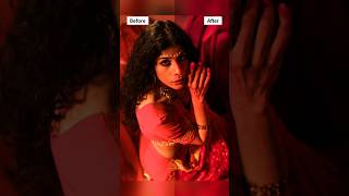From Raw to Royal: Cinematic Red Lightroom Mobile Edit 👑 | Premium Portrait Grading #shorts