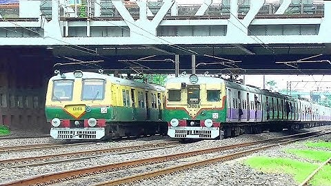 Three EMU Local Trains Crossing Back to Back Within Minute | Kolkata Local Trains Morning Rush