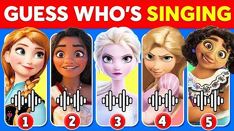 Guess WHO’S SINGING 🎤🎙️🎶| Disney Song Quiz Challenge | Moana, Elsa, Rapunzel, Mirabel