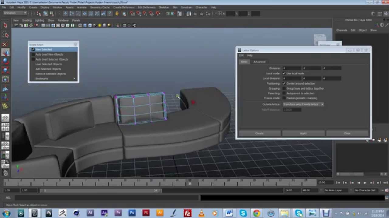 Maya Polygon Modeling: Furniture 5