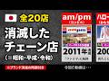 かつて存在したチェーン店【全20店】