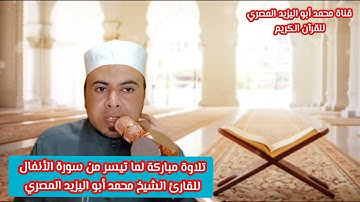تلاوة مباركة لما تيسر من سورة الأنفال للقارئ الشيخ محمدابواليزيدالمصري