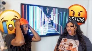 Broken New Tv Prank On Girlfriend Gets Pissed Vlogmas Day 16