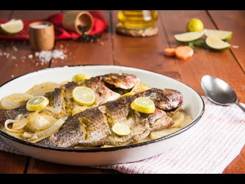 صينية سمك بلطي بالبطاطس