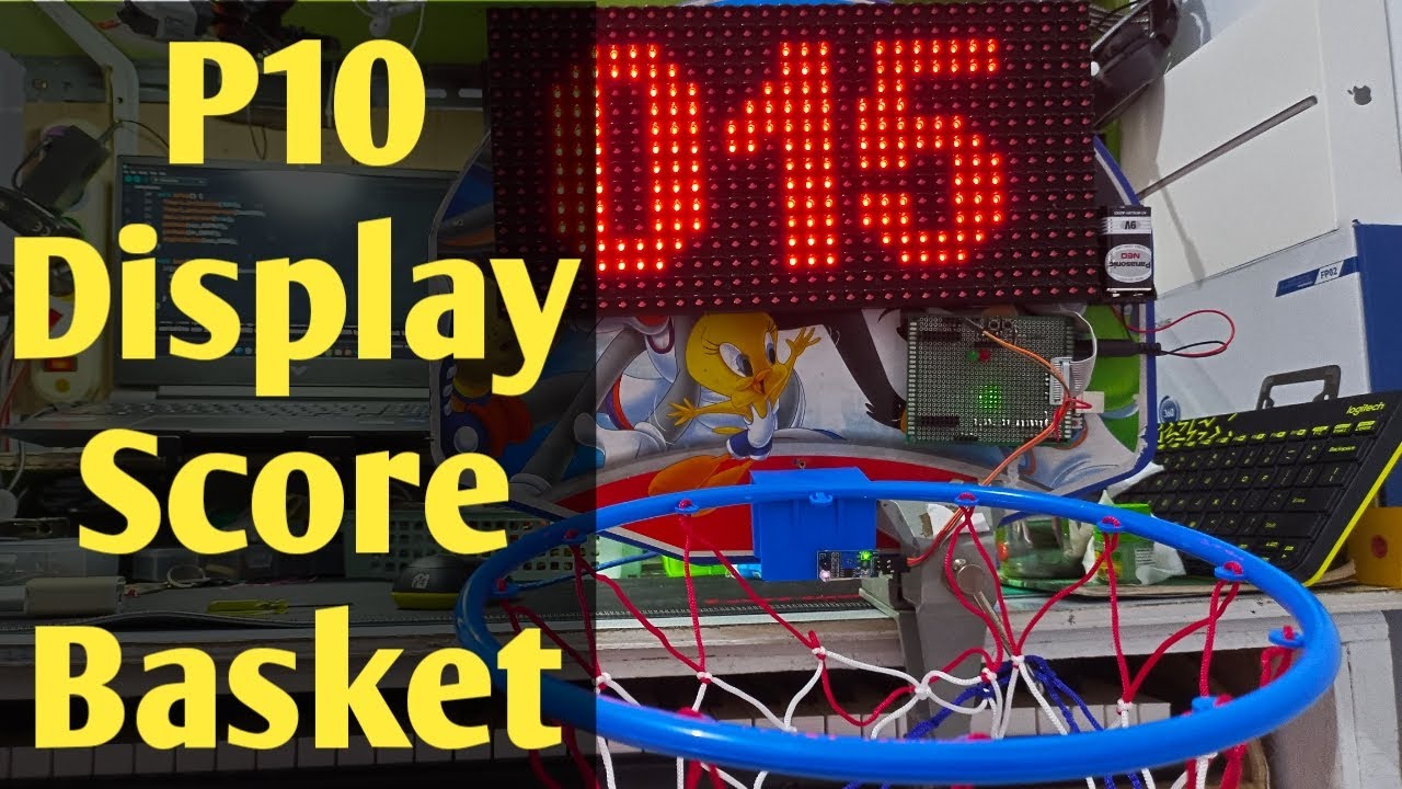 Scoreboard Display Arduino BELAJAR ARDUINO #117 - P10 Display Score Basket - IR Sensor - YouTube