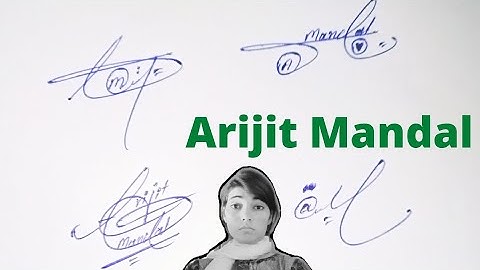 Arijit Mandal name signature in English
