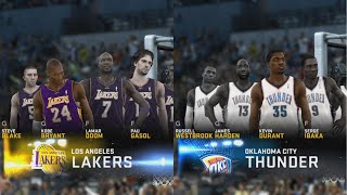 Lakers vs Thunder Game 2 Round 2 NBA 2K11 gameplay