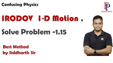 IRODOV Q.1.15  Solution by Siddharth Sir # JEE-NEET