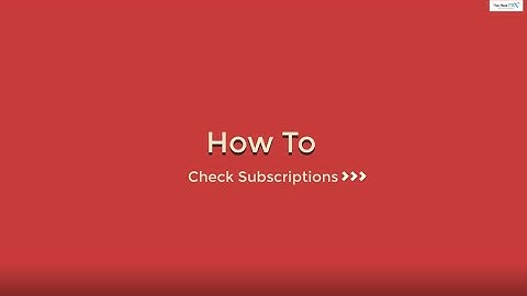How To Check Account Subscriptions | The Real PBX